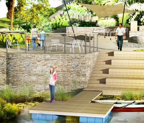 Přístup k Mlýnskému rybníku přes Teršípův dům